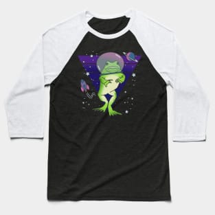 Frog Astronaut Doodle Frog in space Baseball T-Shirt